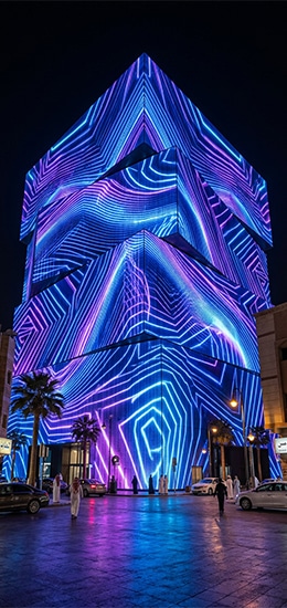 Animated LED grid
